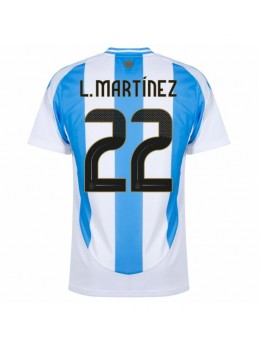 Argentina Lautaro Martinez #22 Replika Hemmakläder Copa America 2024 Kortärmad